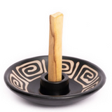 ceramic palo santo holder + 5 palo santo sticks