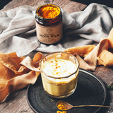 golden moon milk with blue lotus vanilla