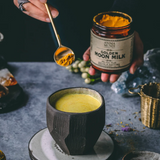 golden moon milk with blue lotus vanilla