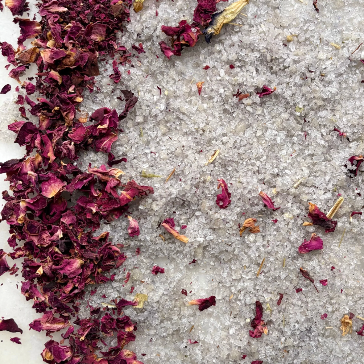 rose, linden + mugwort bath salt