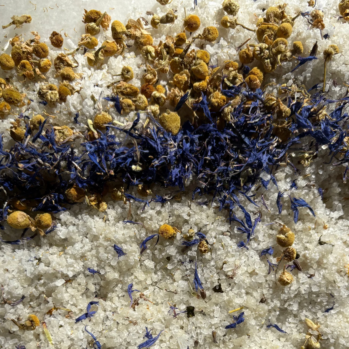 chamomile, lavender + passionflower bath salt