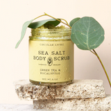 sea salt body scrub ⋙ green tea + eucalyptus