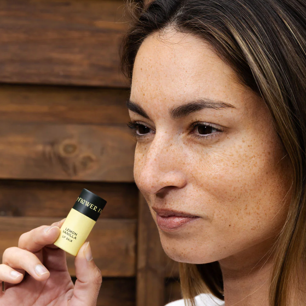 lemon vanilla organic lip balm