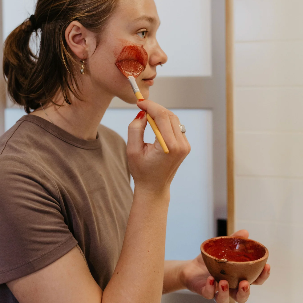 flowers + rose clay botanical face mask