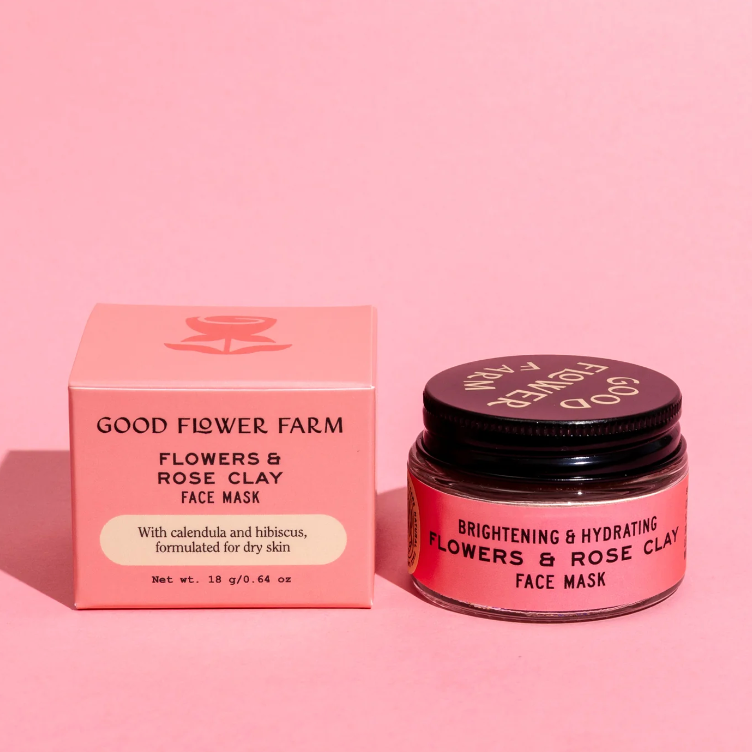 flowers + rose clay botanical face mask