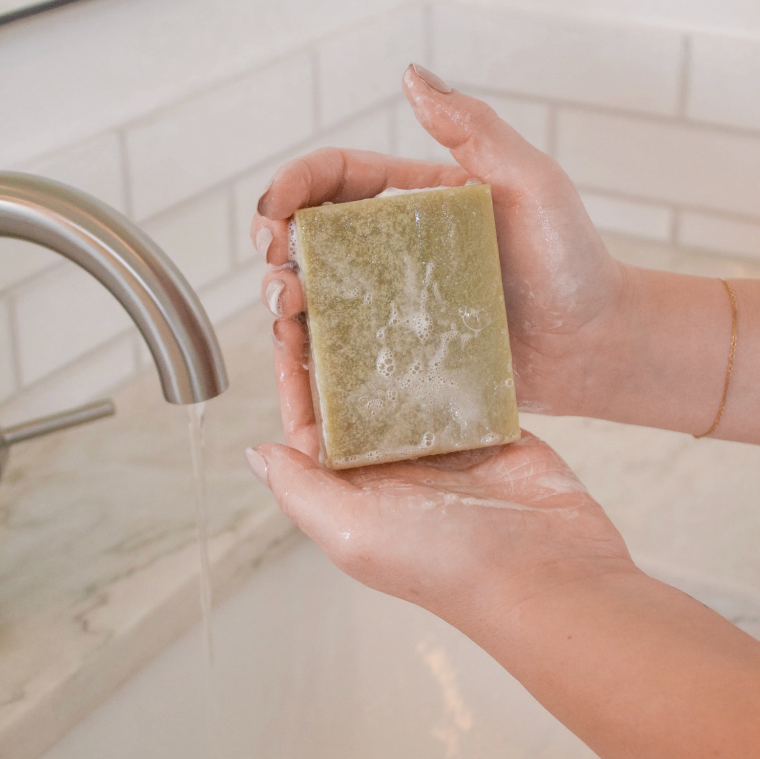 blue tansy rose bar soap